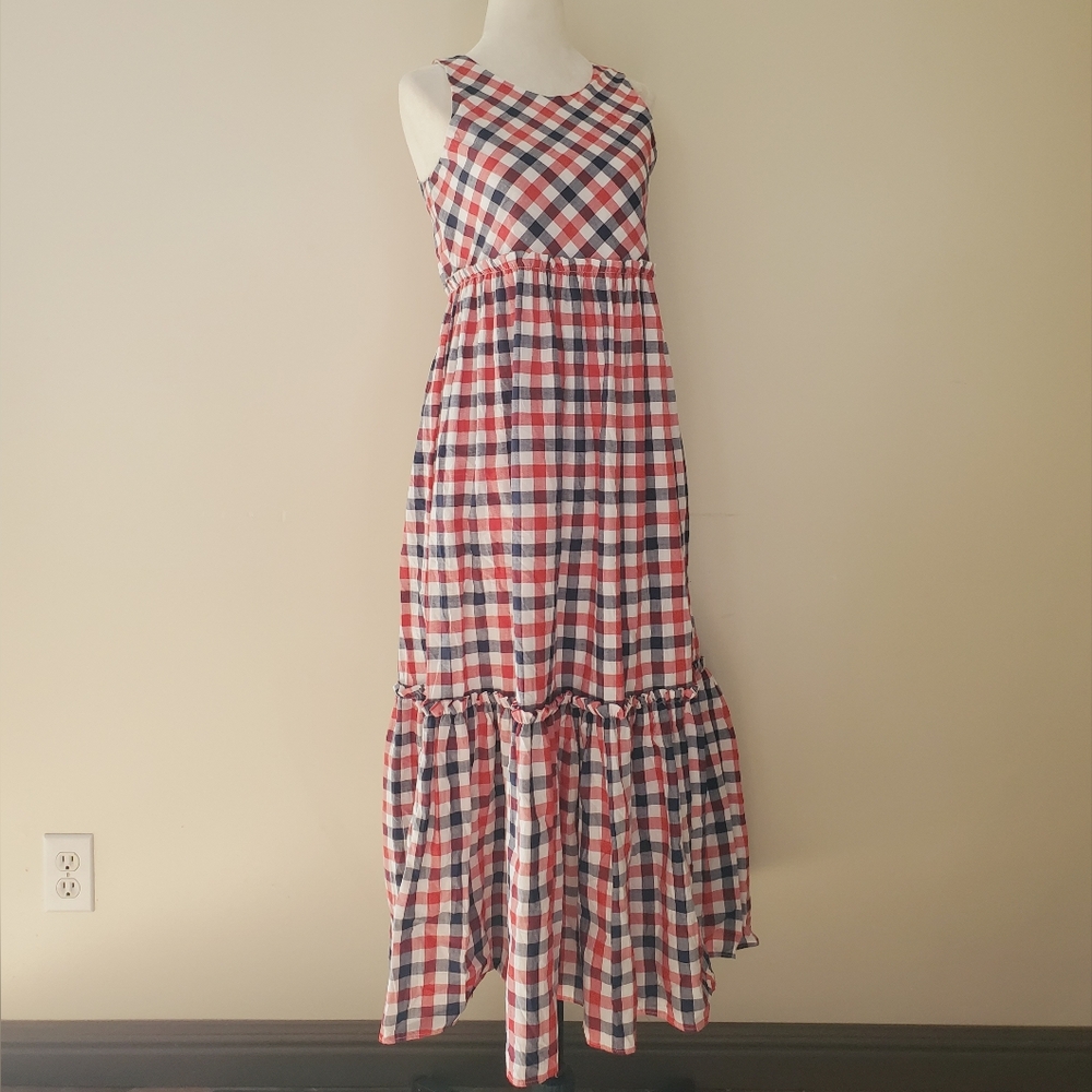 Bonnie Jean Plaid Girls Midi Dress